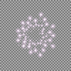 Glittering flying stars, purple color