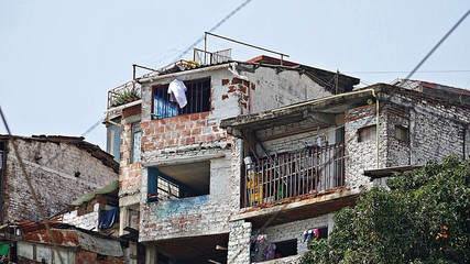 Fototapeta na wymiar Developing Nation Houses And Barrio