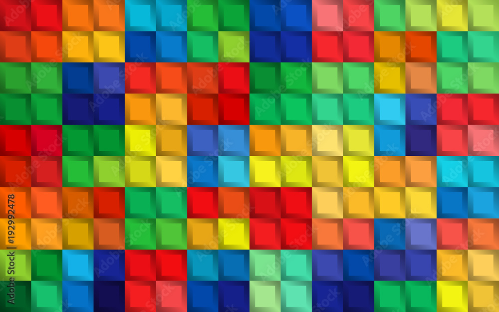 Poster artistic colorful square design for pattern and background