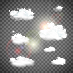 Set of natural clouds