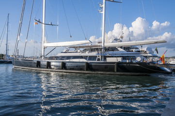 Fototapeta premium Superyacht in Ibiza