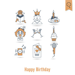 Happy Birthday Icons Set