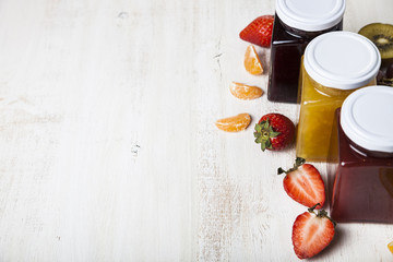 Three jars with jam