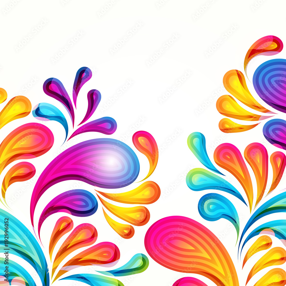 Poster abstract colorful arc-drop background. color graphic elements. modern design illustration.