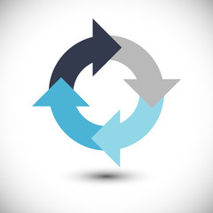 Modern load reload vector icon progress indicator bar arrows circle icon