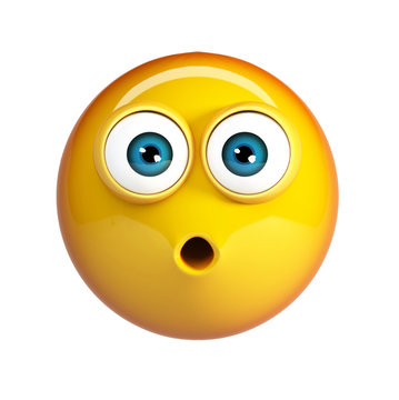 LoL Emoji, laughing face emoticon with sticking tongue and tears of joy. 3d rendering isolated on white background