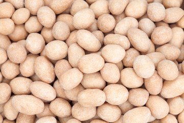 Close up pile of beans snack shooting in studio, background.