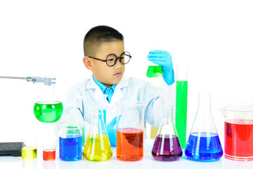 Young scientist working in research laboratory
