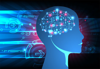 Artificial intelligence concept. Technology background.