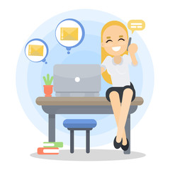 Woman phone talking.