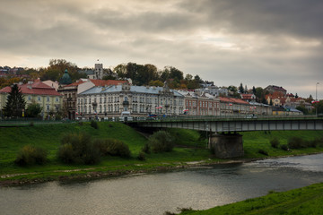 Panorama of Przemysl city and San river, Podkarpackie, Poland