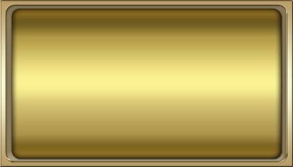 Stock Illustration - Empty Luxury Background, Shiny Gold, Rectangle shape, 3D Illustration, Copy space.