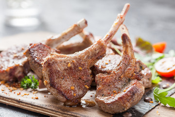 Roasted lamb ribs with