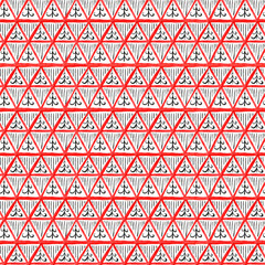 Seamless pattern design inspired by traditional embroidery. Mezen painting