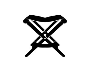 Folding Seat Illustration Symbol Furniture Logo Vector