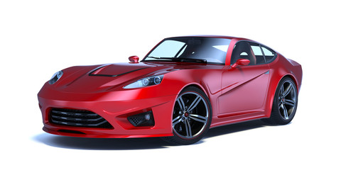 Fototapeta na wymiar 3D rendering of a generic concept car