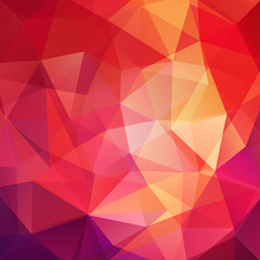 Background of red, yellow, orange geometric shapes. Colorful mosaic pattern. Vector EPS 10. Vector illustration