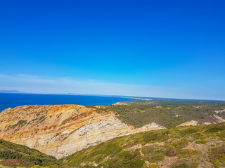 Fototapeta na wymiar Vista da Costa Atlantica no Cabo Espichel em Sesimbra Setubal