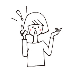 Fototapeta premium 話をする女性