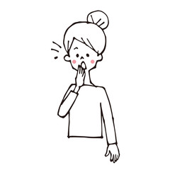 びっくりする女性