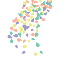 Bright spring background with colored petals. Simple gentle template for the card, invitation, printing. Fashionable decoration with beautiful petals.