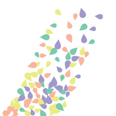 Bright spring background with colored petals. Simple gentle template for the card, invitation, printing. Fashionable decoration with beautiful petals.