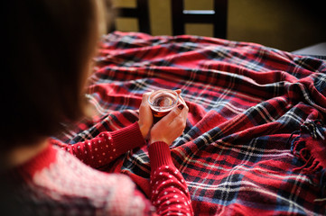 Christmas mulled wine with hands