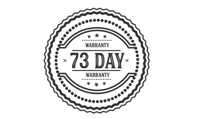 73 days warranty icon vintage 