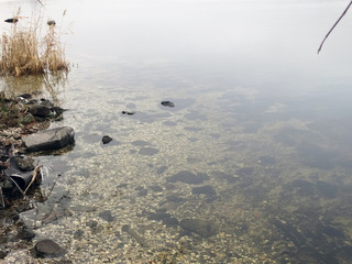 Clear and cold water