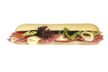 italian sandwich on white background