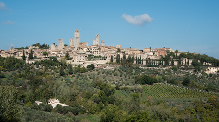 Fototapeta na wymiar Historical city of San Gimignano in Sienna province in Tuscany area, Italy