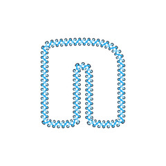 N Shoelace Letter Logo Icon Design