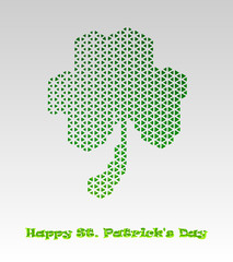  Irish four leaf lucky clovers background for Happy St. Patrick s Day.