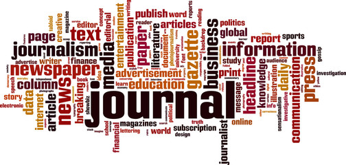 Journal word cloud concept