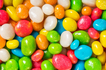 round candy in multicolored glaze