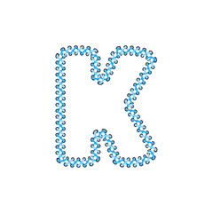 K Shoelace Letter Logo Icon Design