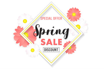 Poster Background Promotion Banner Special Offer Spring Sale Discount