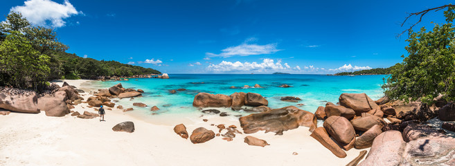 Tropical beach Anse Lazio, Praslin island, Seychelles