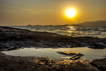 Obraz premium Sunset at São Francisco do Sul, Santa Catarina, Brazil.