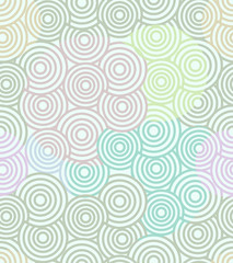 Fototapeta na wymiar Abstract seamless swirls gray and pastel pattern. For print, site background, wallpaper, fabric.