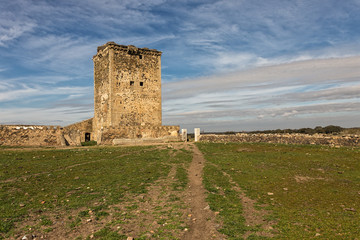 Fototapeta na wymiar Tower of the Mogollones. Extremadura. Spain.