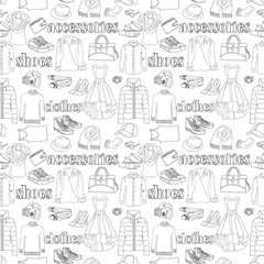 Clothes seamless pattern.