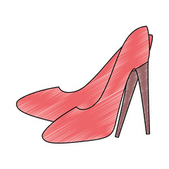 high heel shoes icon vector illustration design