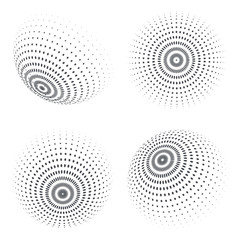 Globe shape with digital dots. Vector illustration