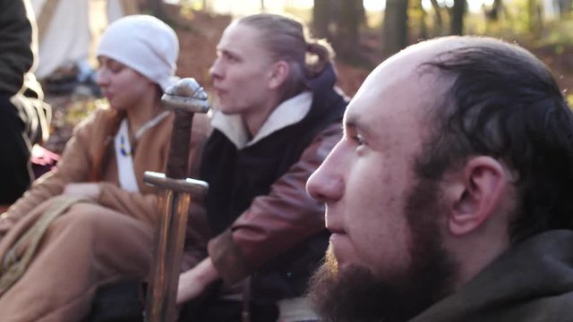 Close-up of Medieval Viking