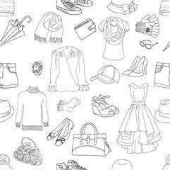 Clothes seamless pattern.