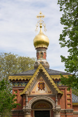 Russische Kapelle im Kurpark von Bad Homburg vor der Höhe, Hessen