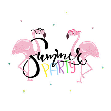 Summer life lettering text.