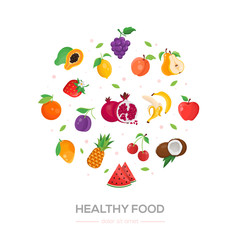 Healthy food - modern colorful vector illustration