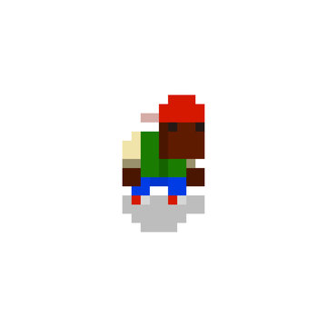 pixel character rapper for games and web sites
